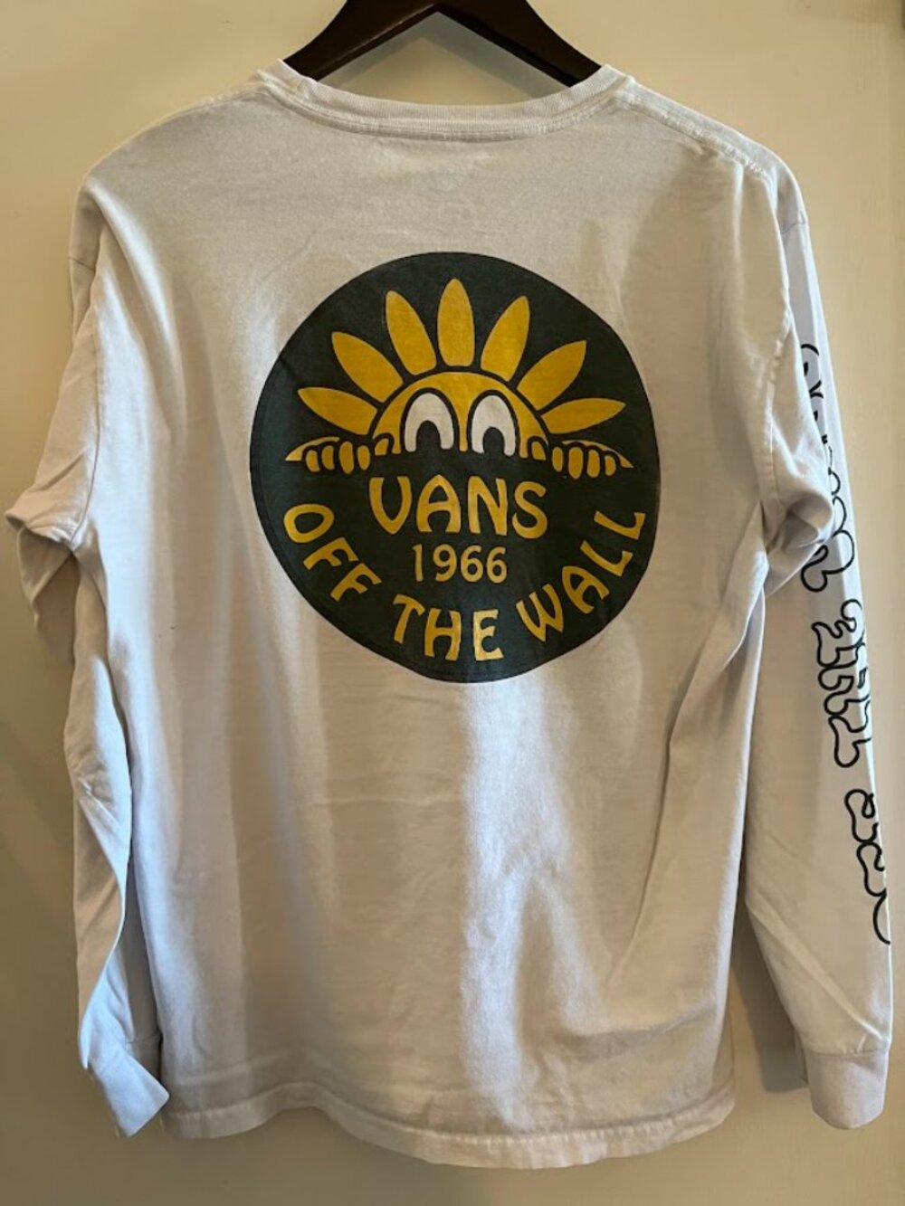 Vans Off The Wall Sunflower Peace Graphic Long Sleeve Tee Men's M